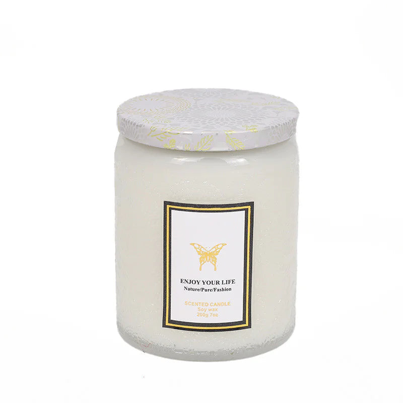 Embossed Glass Soy Aromatherapy Candles WEM Support (www.WEM.support)