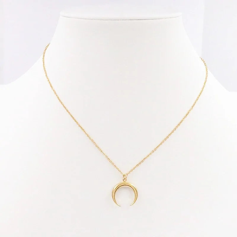 Moon Necklace Stainless Steel WEM Support (www.WEM.support)