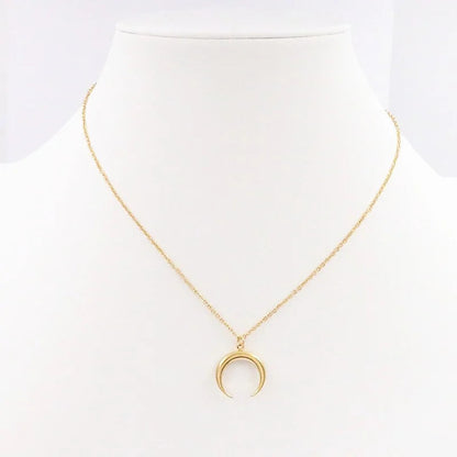 Moon Necklace Stainless Steel WEM Support (www.WEM.support)