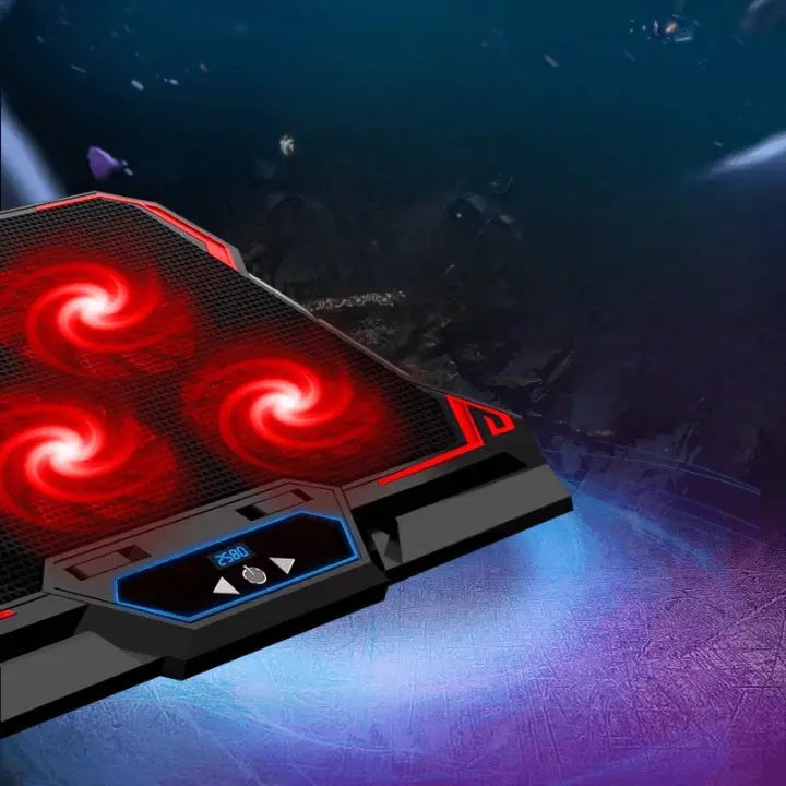 Six Fan LED Laptop Cooling Pad WEM Support (www.WEM.support)