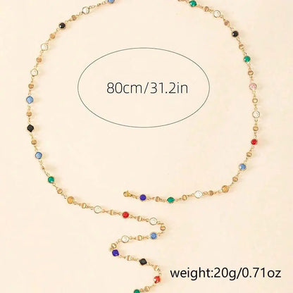 Color Artificial Crystal Necklace HejK.com
