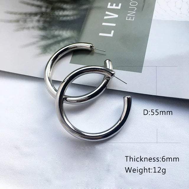 Street Style CC Hoop Earrings WEM Support (www.WEM.support)