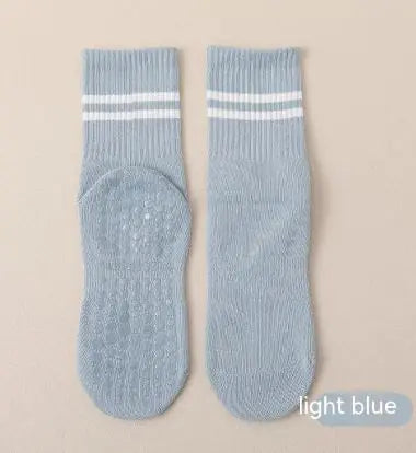 Mid-calf Pilates Socks with Grips HejK.com