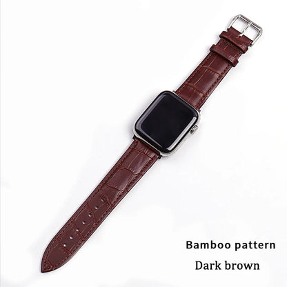 Brown Leather Band for Apple Watch WEM Support (www.WEM.support)