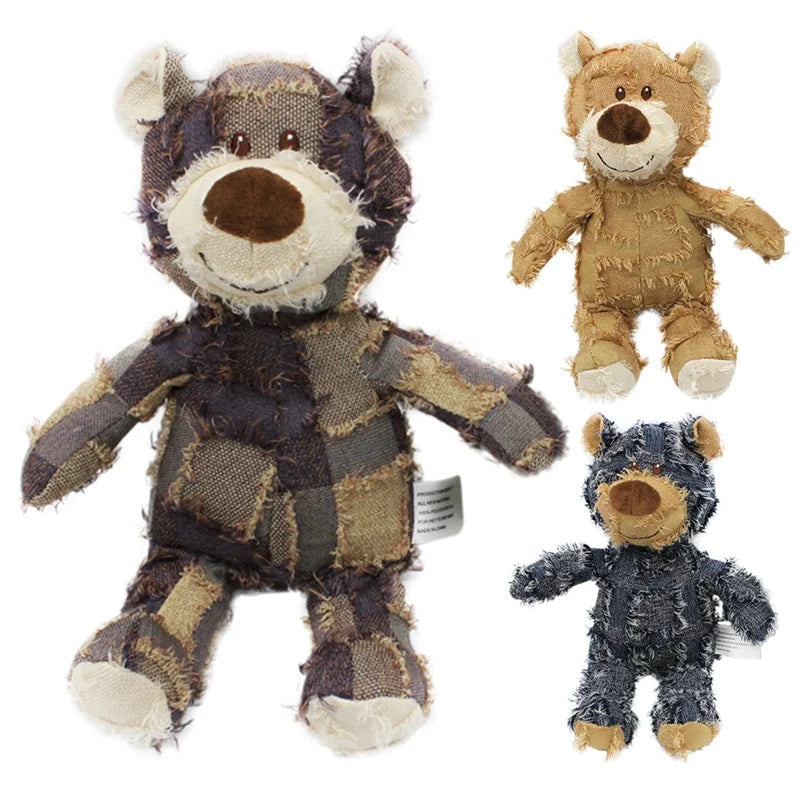 Bear Plush Squeaky Chew Toy WEM Support (www.WEM.support)