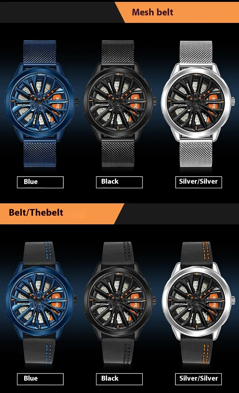 Men's Wheel Series Lucky Fashion Watch HejK.com