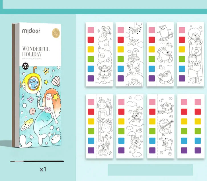 Pocket Watercolor Painting Book for Kids WEM Support (www.WEM.support)