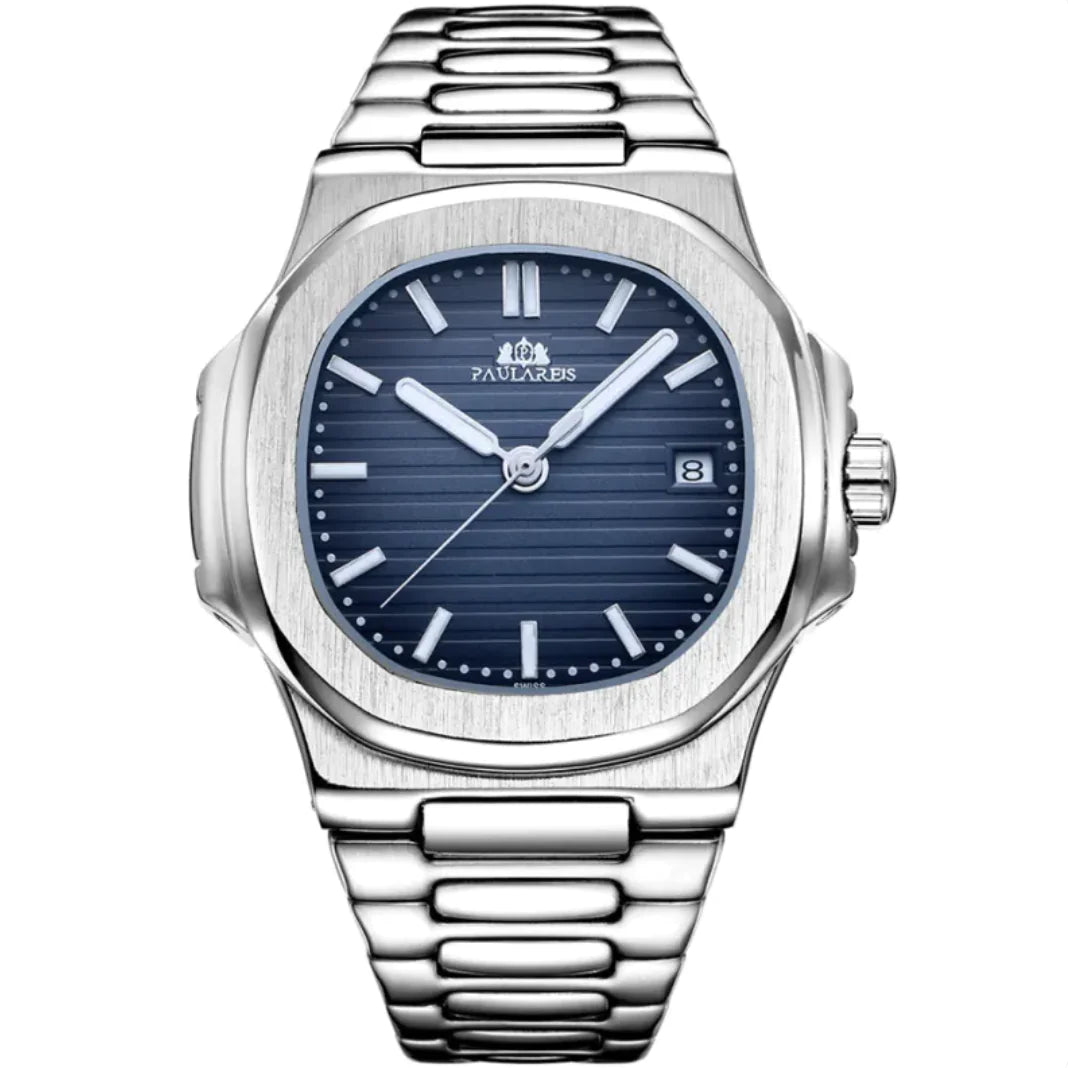 Men's Luminous Steel Band Watch WEM Support (www.WEM.support)