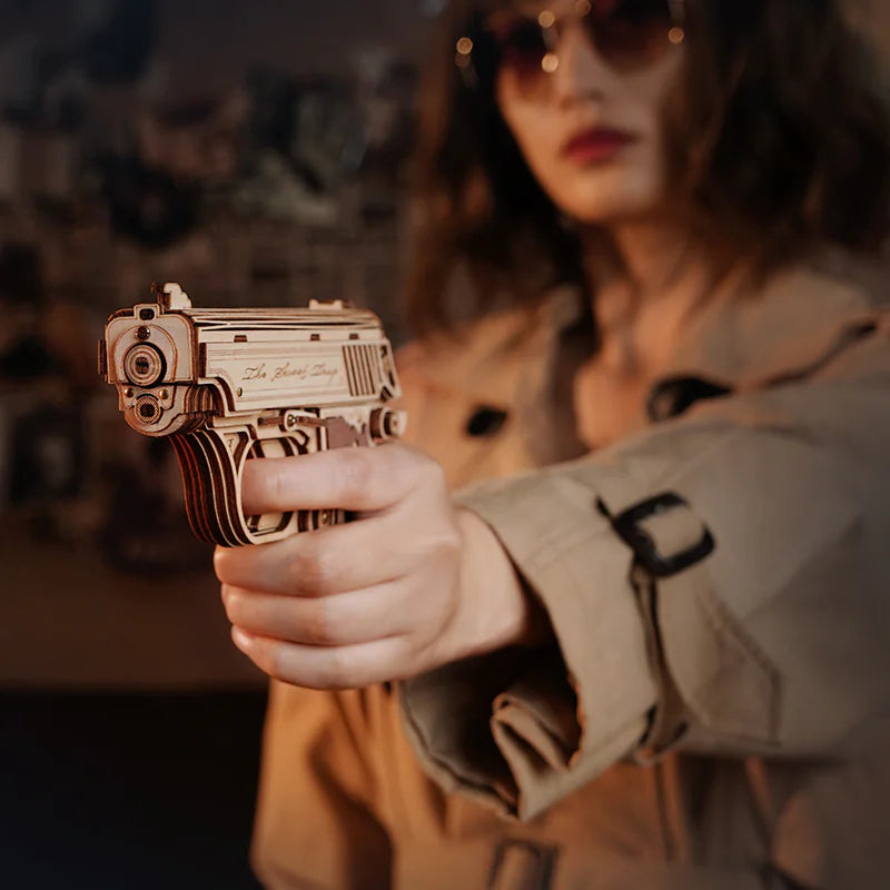 Robotime Mechanical Hideout Gun Kit WEM Support (www.WEM.support)