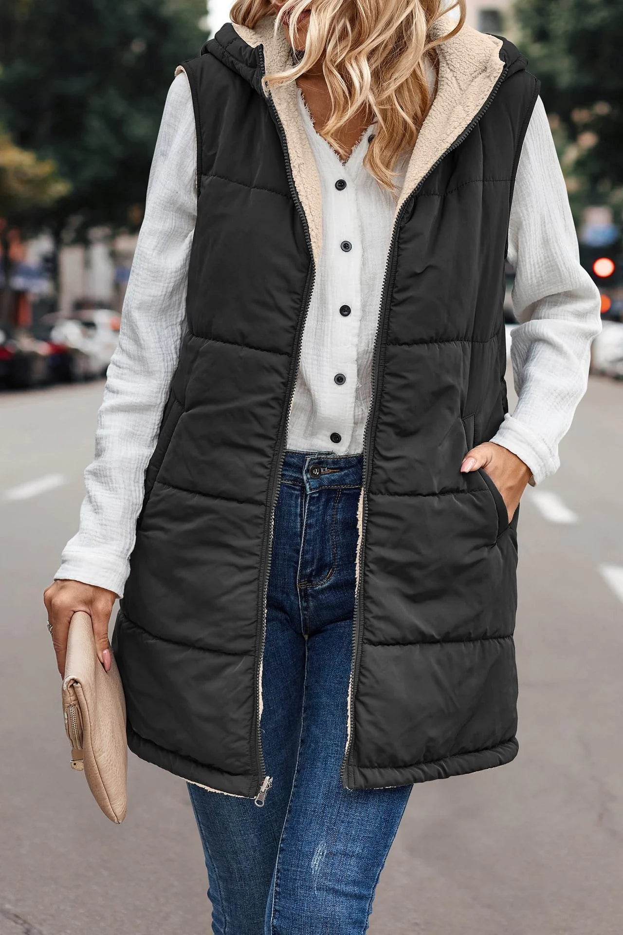 Double-Sided Hooded Cotton Jacket Vest WEM Support (www.WEM.support)