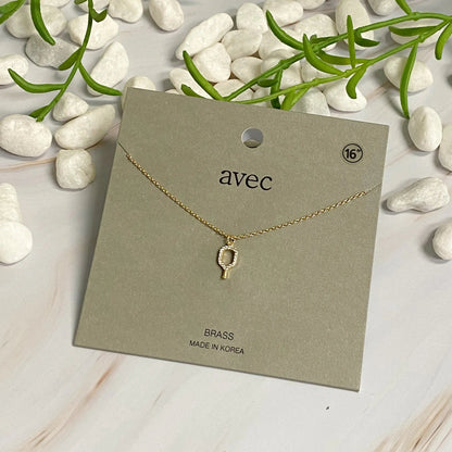 Club Pickleball Dainty Necklace WEM Support (www.WEM.support)