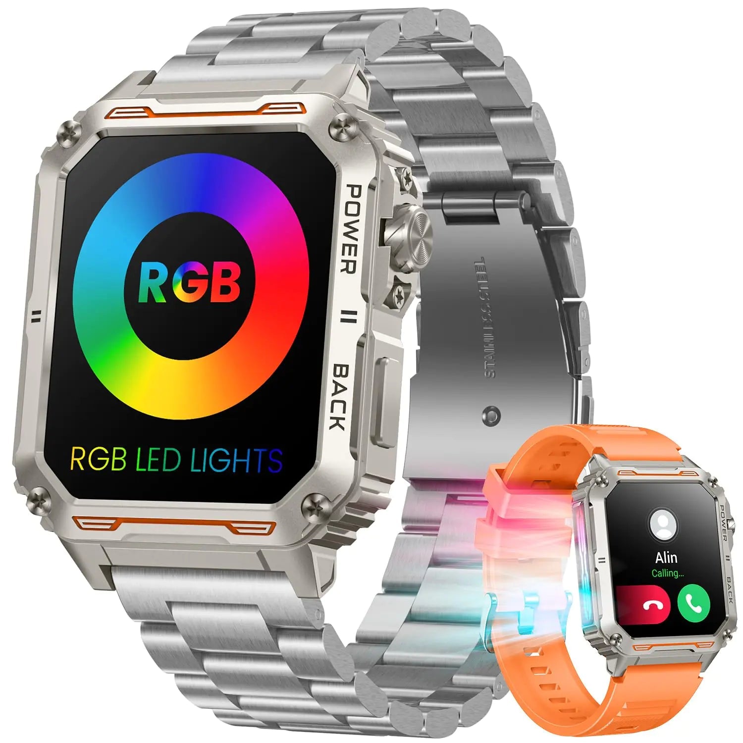 RGB LED Smartwatch 1.91" Touch Screen HejK.com Marketplace LLC