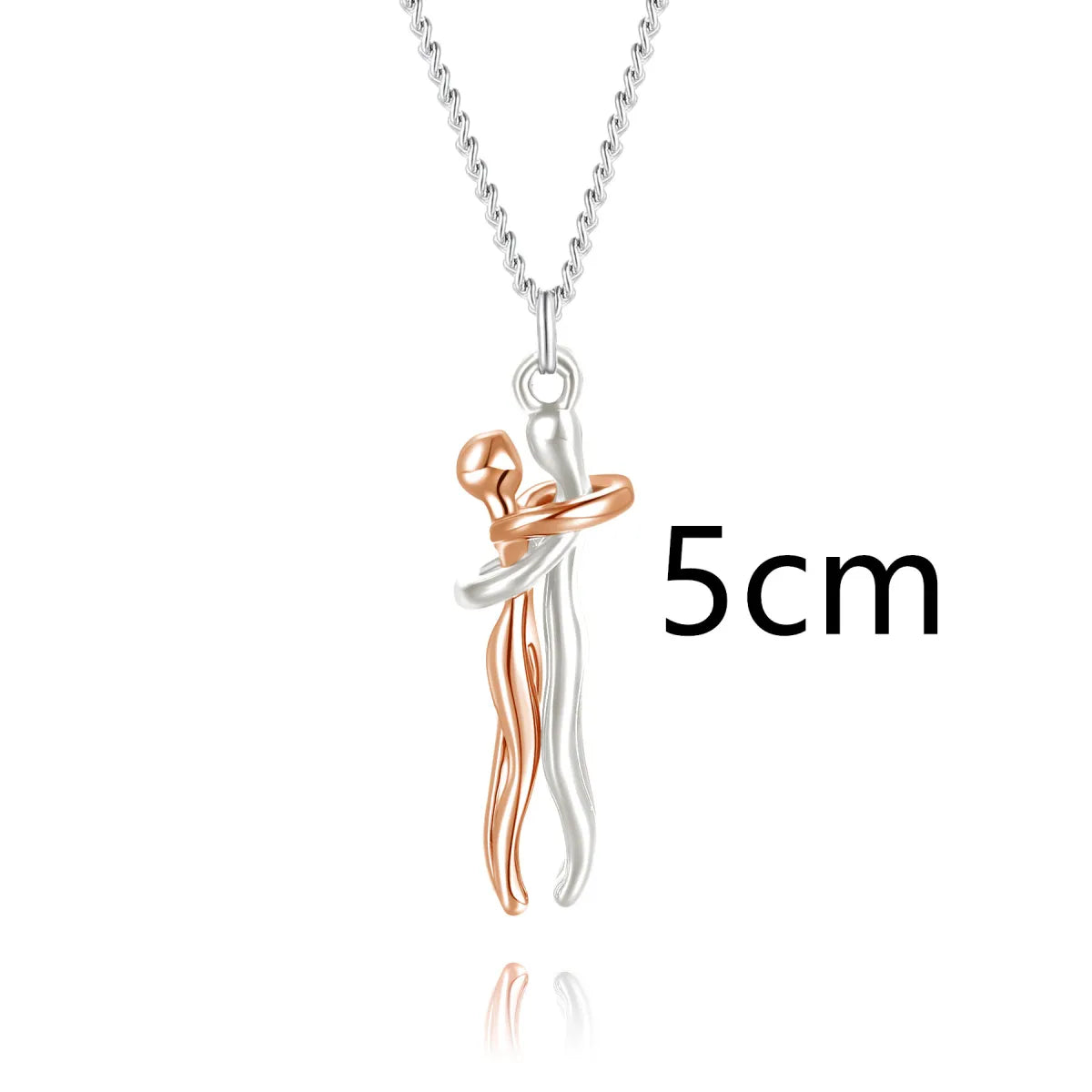 Couple Hugging Pendant Necklace for Women WEM Support (www.WEM.support)