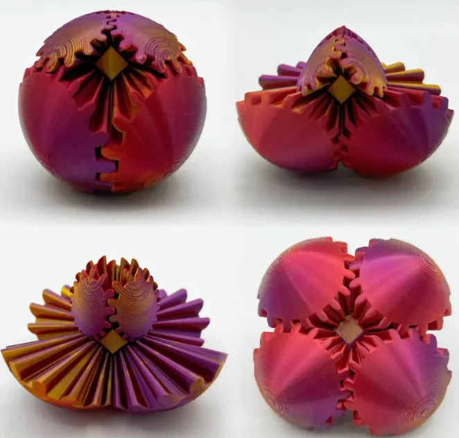 Bola de Engrenagem de Impressão 3D Rotatória