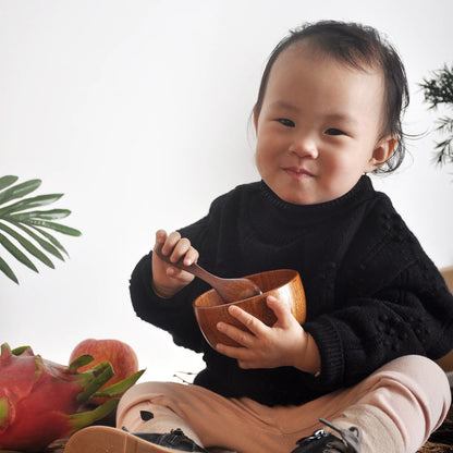 Solid Wood Soup & Noodle Bowl