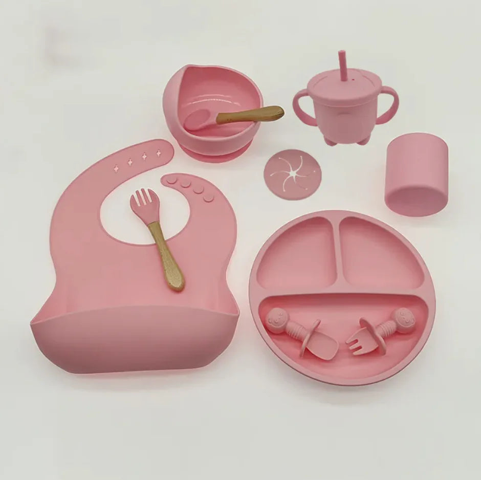 Conjunto de Talheres de Silicone para Alimentação de Bebês