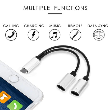 Adaptador Dual de Música e Carregamento WEM Support (www.WEM.support)