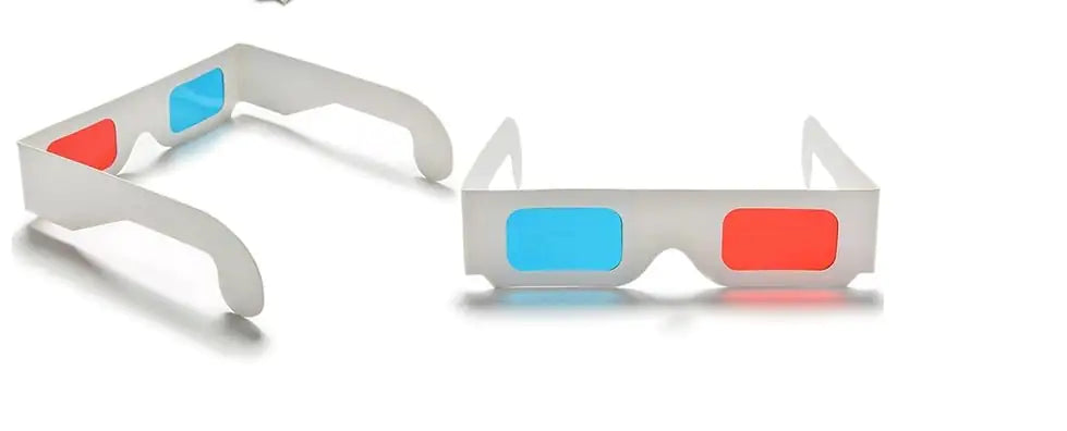 Cinema Glasses Paper Red Blue 3D Stereo Glasses WEM Support (www.WEM.support)