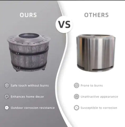 Smokeless Fire Pit Fueled By Wood Pelletsbrancheswood With A Woody Appearance WEM Support (www.WEM.support)