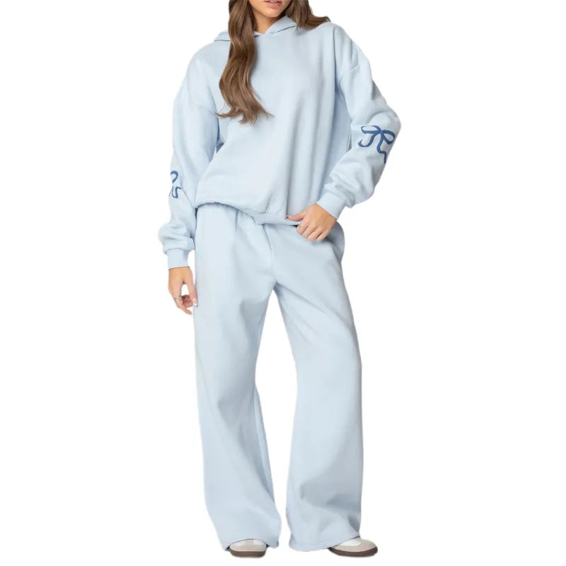 Fleece Hoodie Casual Sports Two-piece Set WEM Support (www.WEM.support)