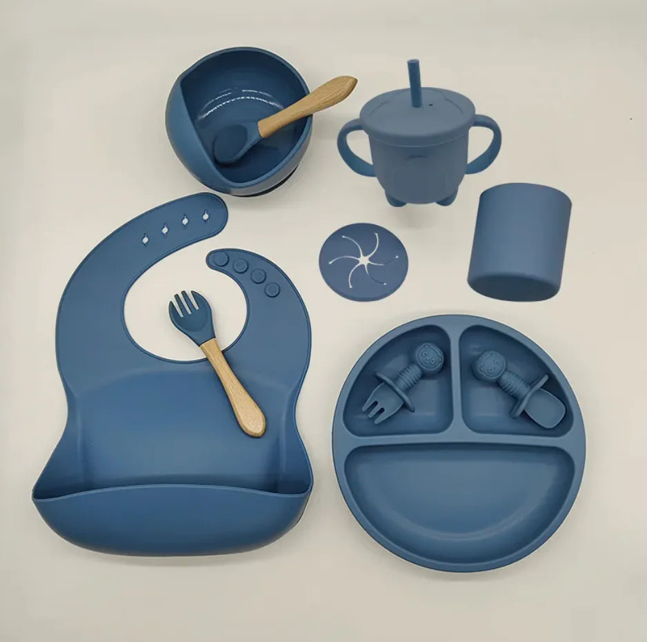 Conjunto de Talheres de Silicone para Alimentação de Bebês