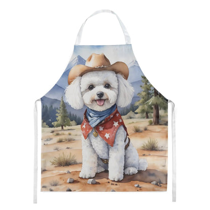 Bichon Frise Cowboy Welcome Apron WEM Support (www.WEM.support)