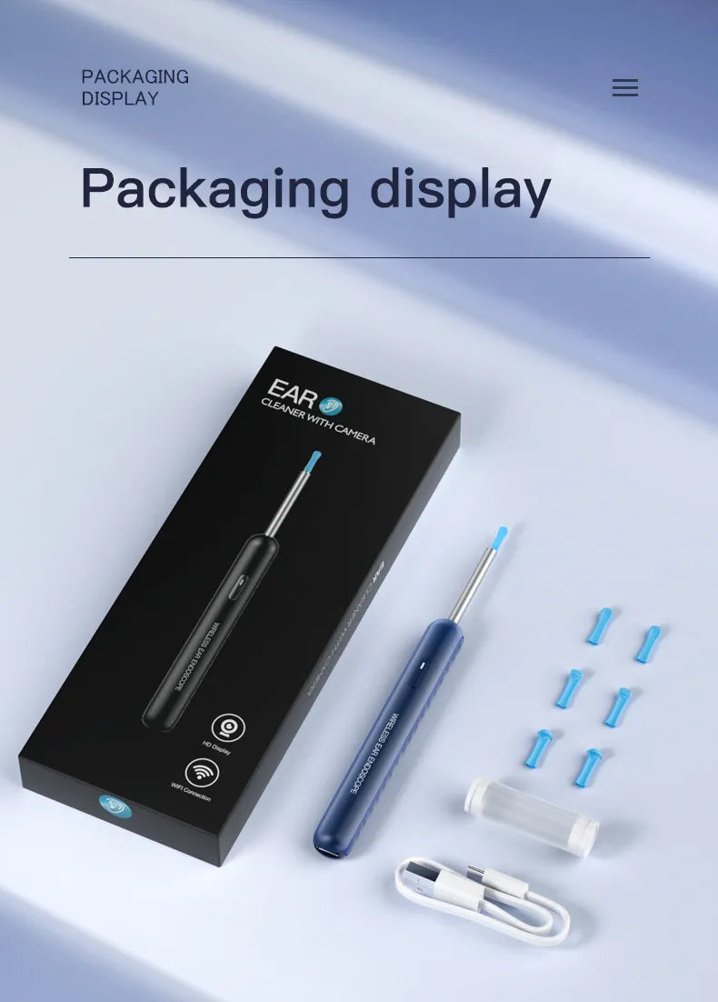 Dispositivo Endoscópio de Limpeza de Ouvido Visual HejK.com