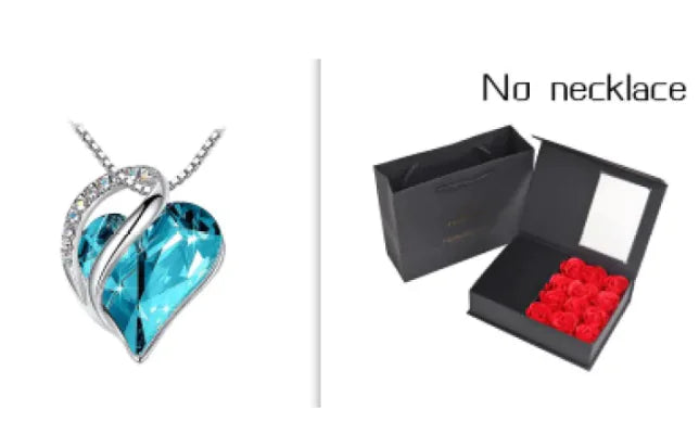 CrystalHeart Heart-Shaped Pendant Necklace WEM Support (www.WEM.support)