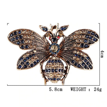 Antique Ornate Queen Bee Brooch WEM Support (www.WEM.support)
