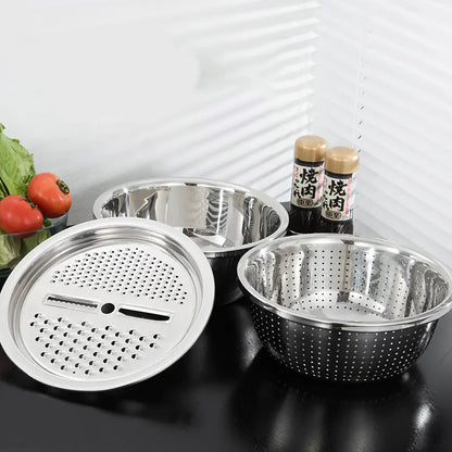 Conjunto de Ralador de Vegetais em Aço Inoxidável