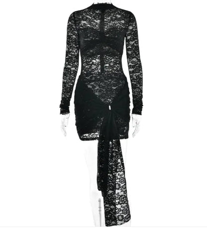 Slim Lace Women's Clothing Dress Long Sleeve WEM Support (www.WEM.support)