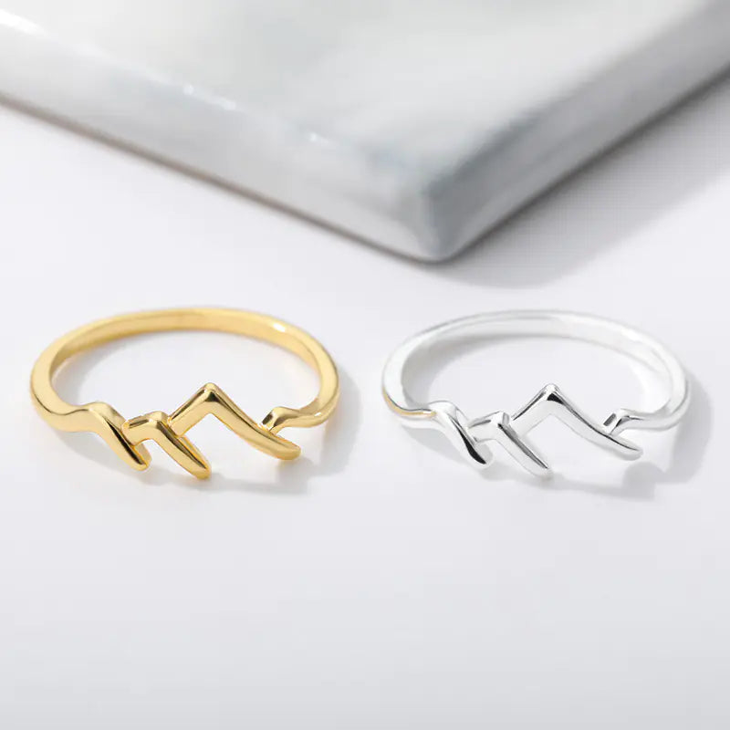 Simple Mountain Peak Creative Ring