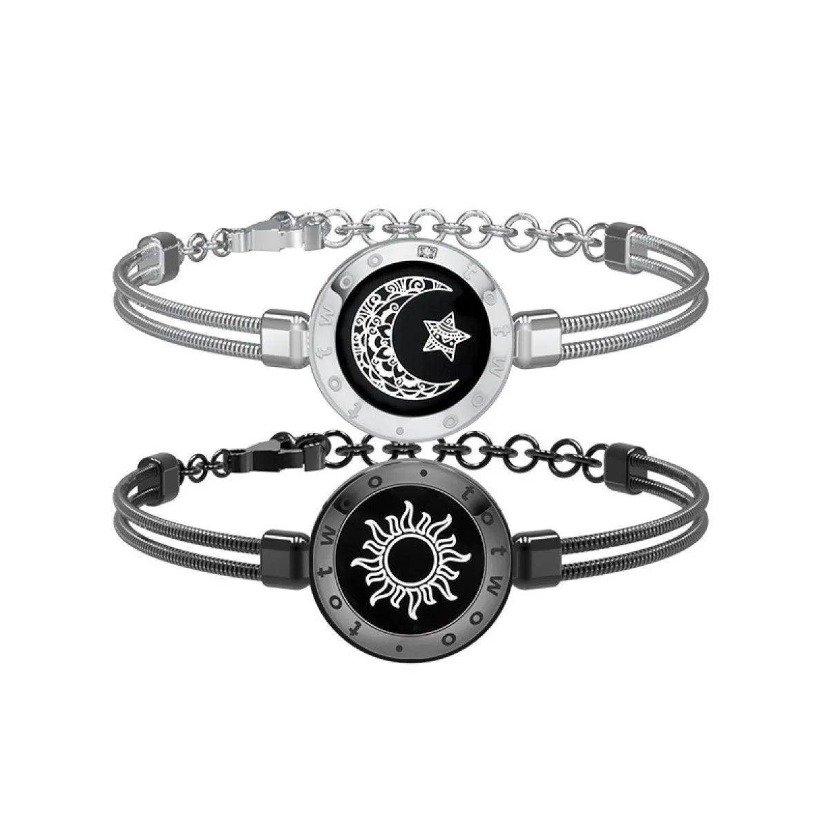 Sun-Moon Smart Sensing Couple Bracelet WEM Support (www.WEM.support)