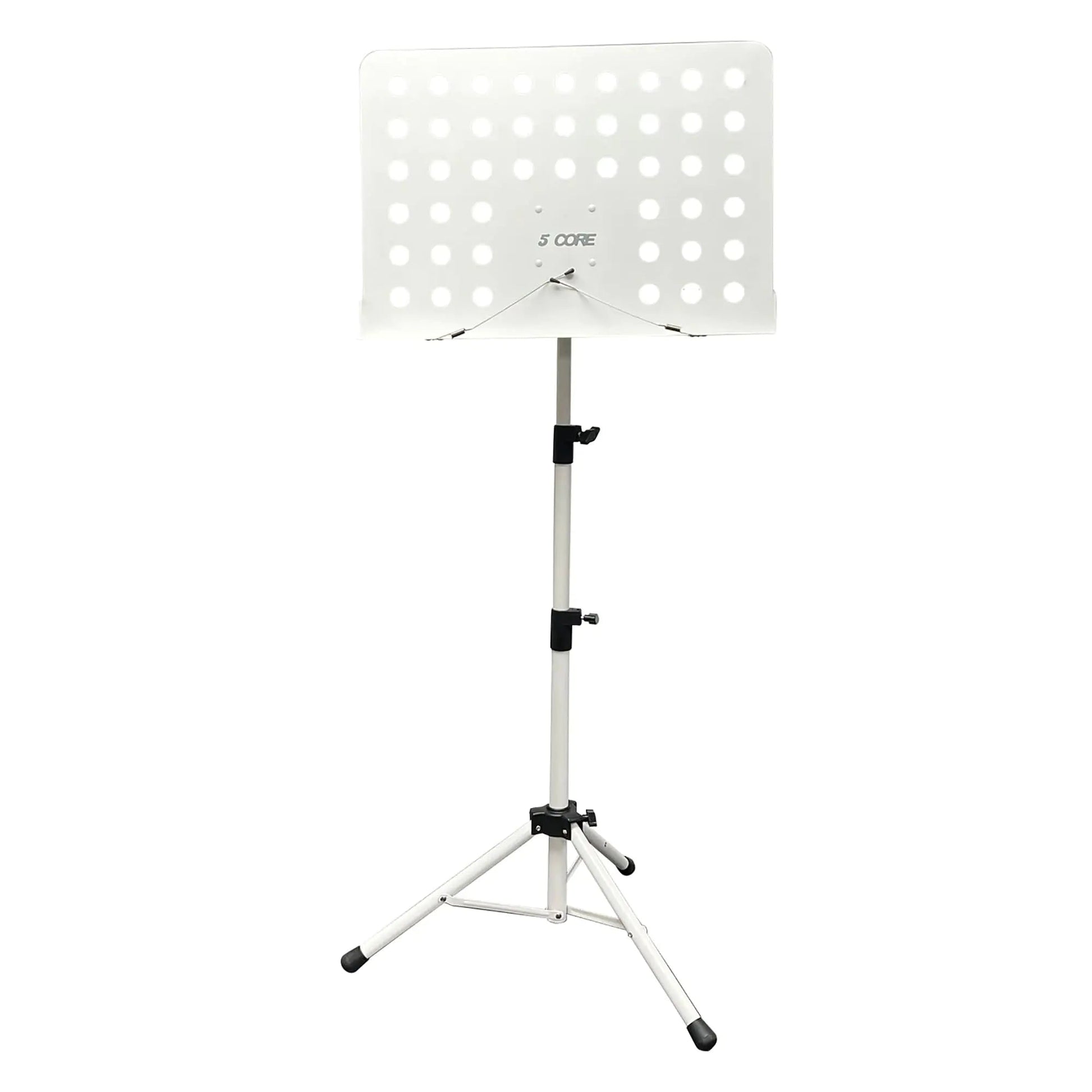 5Core Music Stand For Sheet Music Portable Tripod Adjustable Folding Note Holder WHITE WEM Support (www.WEM.support)