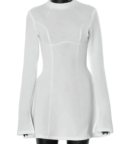 Solid Color Crew Neck Long Sleeve Slim Skirt (1 Piece) HejK.com Marketplace LLC