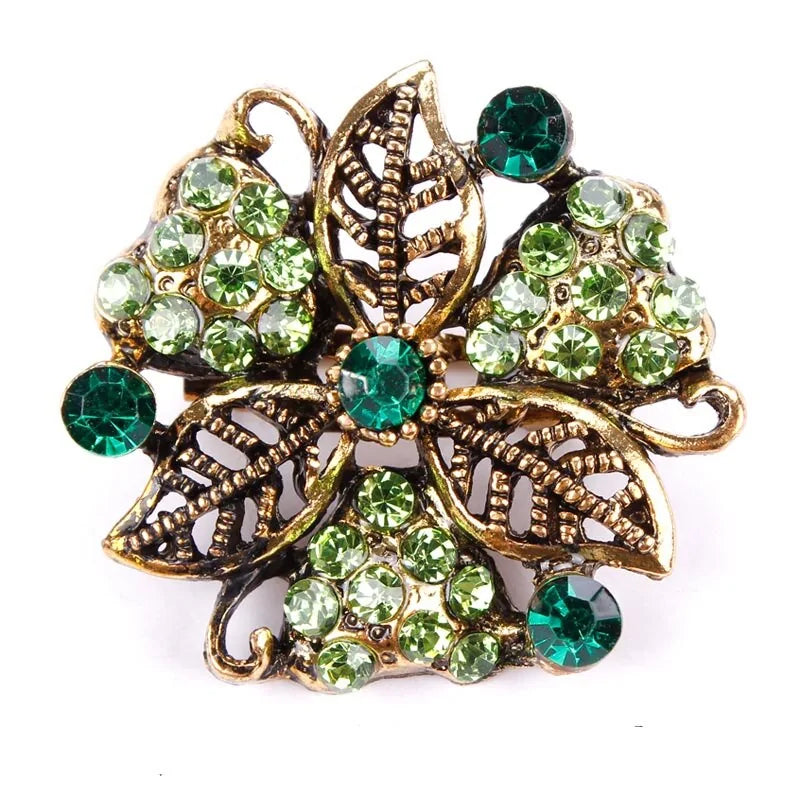 Peacock Flower Brooch WEM Support (www.WEM.support)