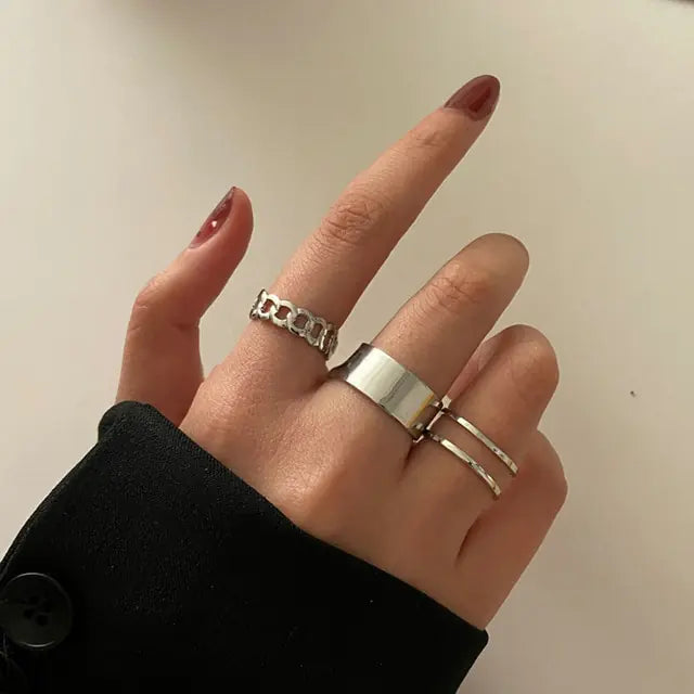 Fashion Boho Crystal Joint Ring Set WEM Support (www.WEM.support)