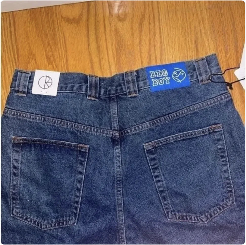 Cartoon Embroidered Denim Shorts WEM Support (www.WEM.support)