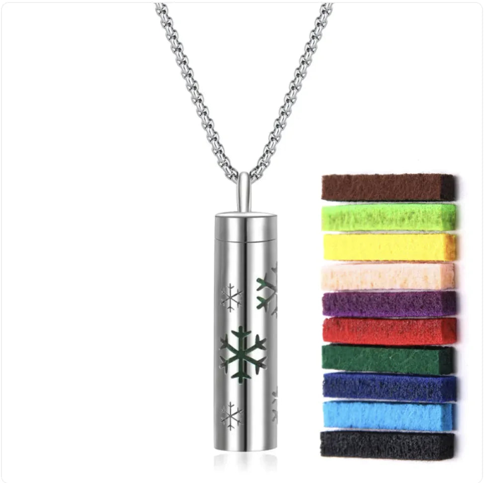 316L Stainless Steel Perfume Oil Diffuser Necklace WEM Support (www.WEM.support)