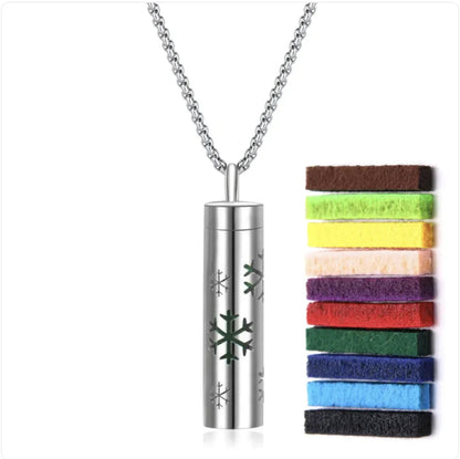 316L Stainless Steel Perfume Oil Diffuser Necklace WEM Support (www.WEM.support)