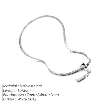 Octagonal Snake Bone Stainless Steel Bracelet HejK.com