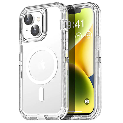 AICase Crystal Clear iPhone 14 Magnetic Case Compatible with MagSafe[Not Yellowing] Transparent Slim Shockproof Protective Phone Case 6.1 inch 2022