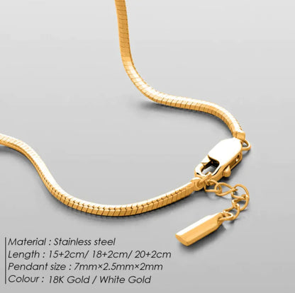 Octagonal Snake Bone Stainless Steel Bracelet HejK.com