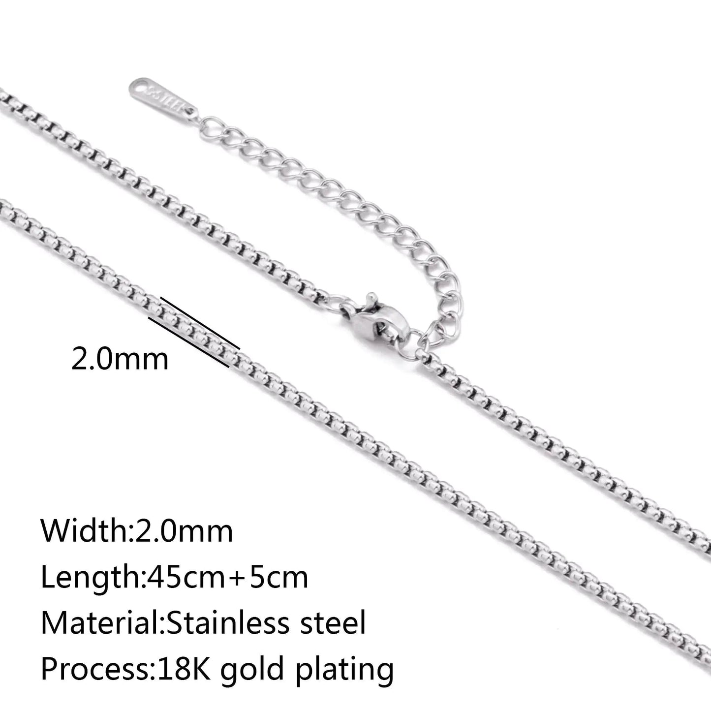 Stainless Steel Vacuum Vapor Plating 18K Gold Color Protection Lip Chain Accessories WEM Support (www.WEM.support)