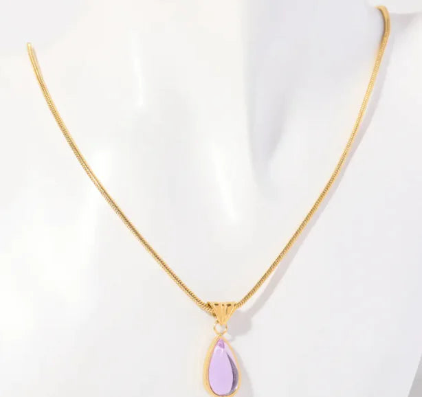 Blue Ocean Water Drop Necklace WEM Support (www.WEM.support)