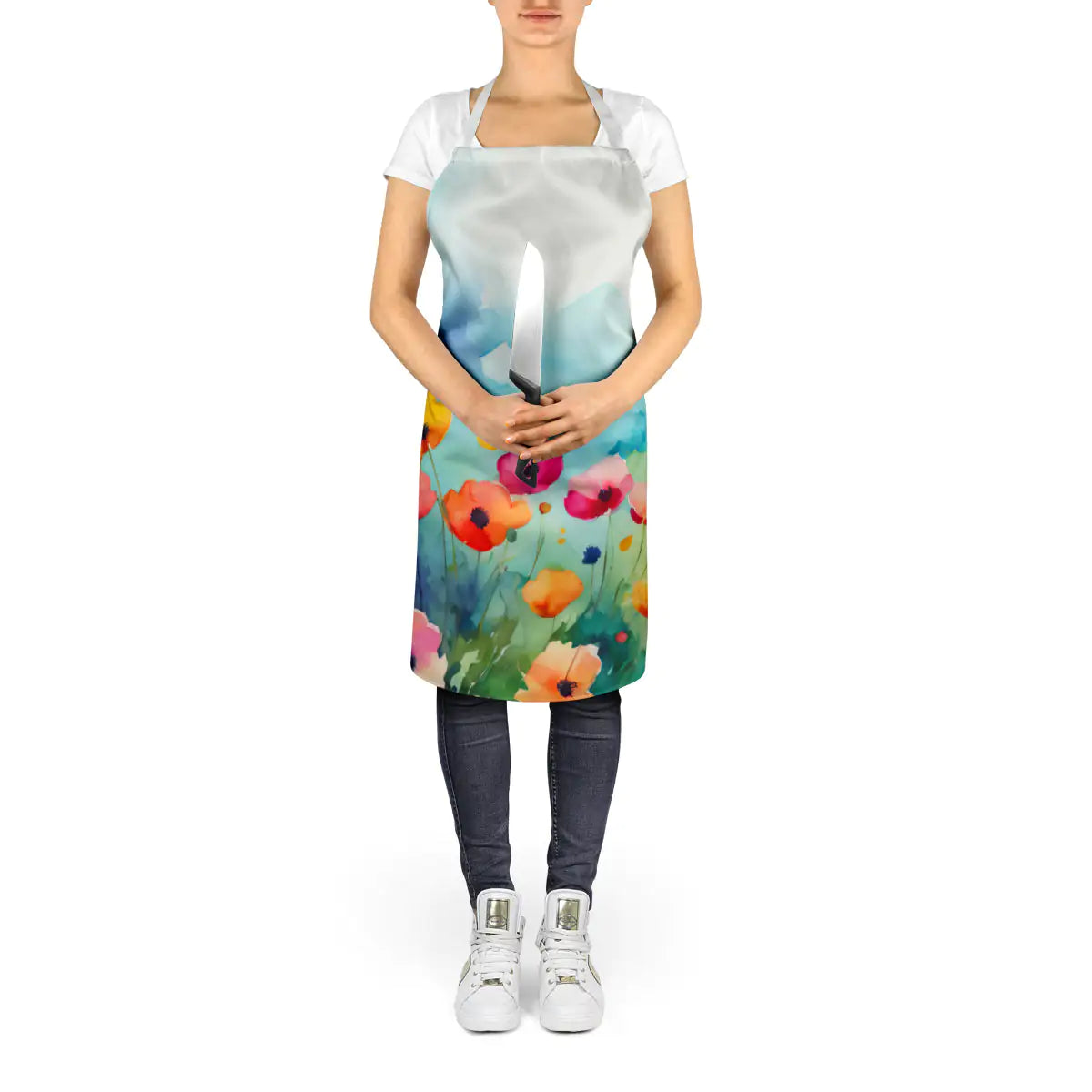 Anemones in Watercolor Apron WEM Support (www.WEM.support)