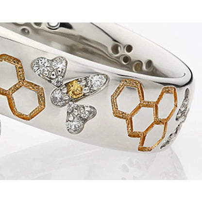 Cool Design Bee Themed Ring WEM Support (www.WEM.support)