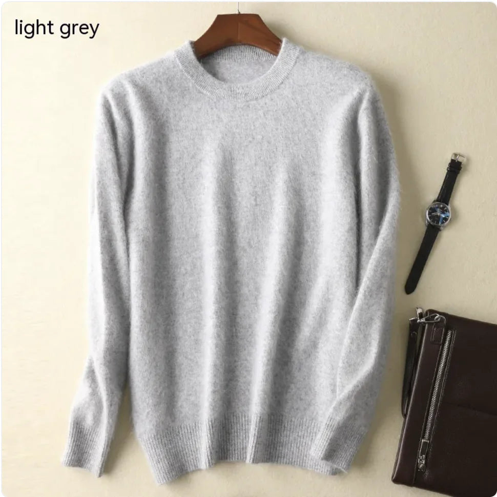 Thick Cashmere Round Neck Sweater WEM Support (www.WEM.support)
