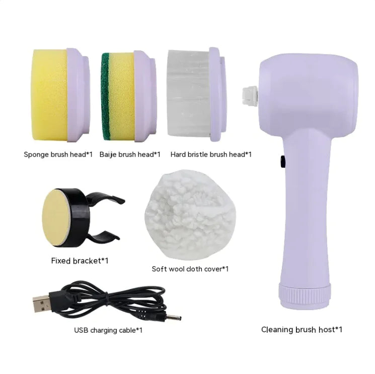 Electric Cleaning Brush 4 In 1 Spinning Scrubber Handheld Electric Cordless Cleaning Brush Portable HejK.com Marketplace LLC