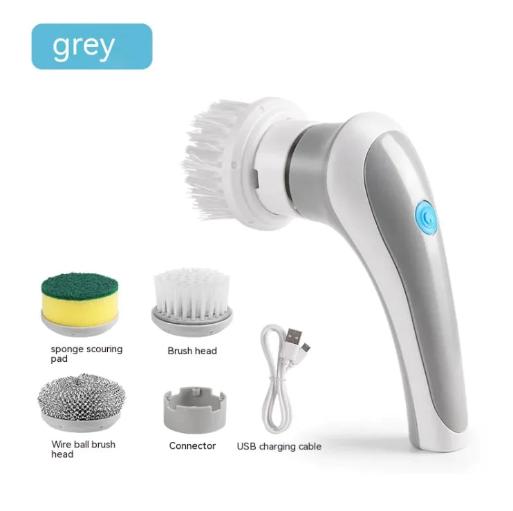 Electric Cleaning Brush 4 In 1 Spinning Scrubber Handheld Electric Cordless Cleaning Brush Portable HejK.com Marketplace LLC